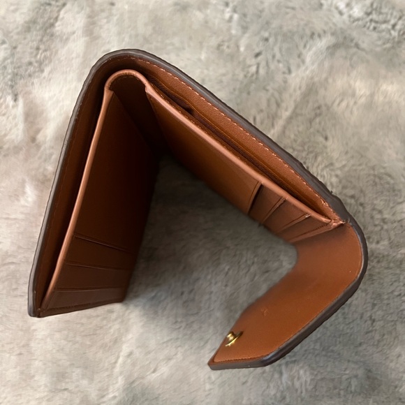 Pink and dark green wallet by Coach - Picture 3 of 7